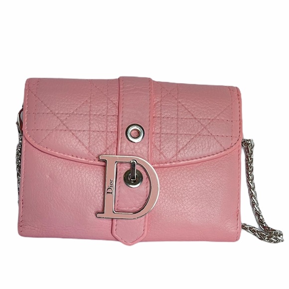 ***SOLD***Christian Dior | Auth Pink and Silver Wallet on Chain - Picture 11 of 13